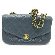 Pre-owned Leather chanel-bags Chanel Vintage , Blue , Dames