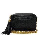 Pre-owned Leather crossbody-bags Chanel Vintage , Black , Dames