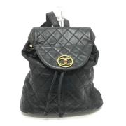 Pre-owned Leather chanel-bags Chanel Vintage , Black , Dames