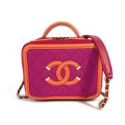 Pre-owned Leather chanel-bags Chanel Vintage , Red , Dames