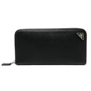 Pre-owned Leather wallets Prada Vintage , Black , Dames