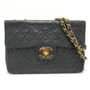 Pre-owned Leather chanel-bags Chanel Vintage , Black , Dames