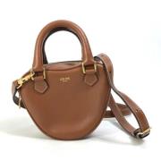 Pre-owned Leather shoulder-bags Celine Vintage , Brown , Dames