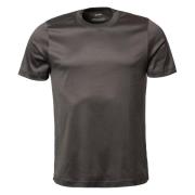 Luxe Katoenen T-shirt Eton , Gray , Heren