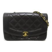 Pre-owned Leather chanel-bags Chanel Vintage , Black , Dames