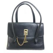 Pre-owned Leather handbags Celine Vintage , Black , Dames