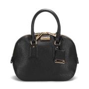 Pre-owned Leather handbags Burberry Vintage , Black , Dames