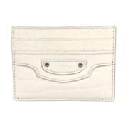 Pre-owned Leather wallets Balenciaga Vintage , White , Dames