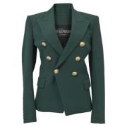 Pre-owned Fabric outerwear Balmain Pre-owned , Green , Dames