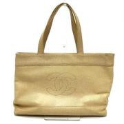 Pre-owned Leather chanel-bags Chanel Vintage , Beige , Dames