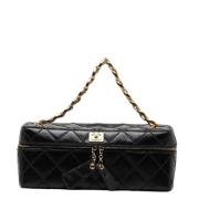 Pre-owned Leather handbags Chanel Vintage , Black , Dames