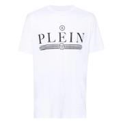 Witte T-shirts en Polos met Plein Print Philipp Plein , White , Heren