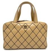 Pre-owned Fabric chanel-bags Chanel Vintage , Brown , Dames