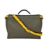 Pre-owned Leather handbags Fendi Vintage , Green , Dames