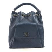 Pre-owned Leather chanel-bags Chanel Vintage , Black , Dames