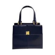 Pre-owned Leather handbags Yves Saint Laurent Vintage , Blue , Dames