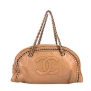 Pre-owned Leather chanel-bags Chanel Vintage , Brown , Dames