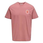 T-shirt Only & Sons , Pink , Dames