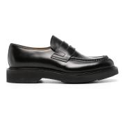 Zwarte platte mocassins met rubberen zool Church's , Black , Heren