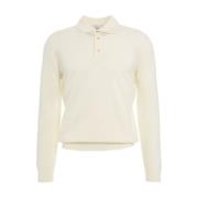 Witte Gebreide Trui Aw24 Handwas Gender , Beige , Heren