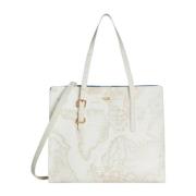 Geo Classic Witte Shopper Tas Alviero Martini 1a Classe , White , Dame...