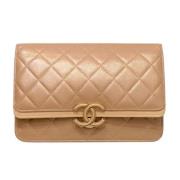 Pre-owned Canvas chanel-bags Chanel Vintage , Beige , Dames