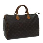 Pre-owned Canvas handbags Louis Vuitton Vintage , Brown , Dames