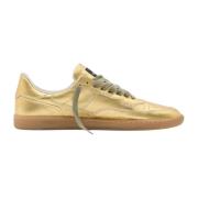 Metallic Leren Sneakers Hidnander , Yellow , Dames