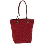 Pre-owned Canvas totes Gucci Vintage , Red , Dames