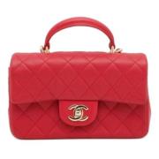 Pre-owned Leather chanel-bags Chanel Vintage , Red , Dames