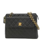 Pre-owned Leather chanel-bags Chanel Vintage , Black , Dames