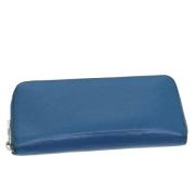 Pre-owned Leather wallets Louis Vuitton Vintage , Blue , Dames