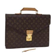 Pre-owned Canvas briefcases Louis Vuitton Vintage , Brown , Dames