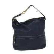 Pre-owned Leather shoulder-bags Celine Vintage , Blue , Dames