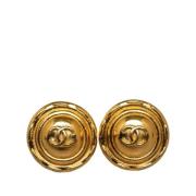 Pre-owned Yellow Gold earrings Chanel Vintage , Yellow , Dames