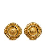 Pre-owned Yellow Gold earrings Chanel Vintage , Yellow , Dames