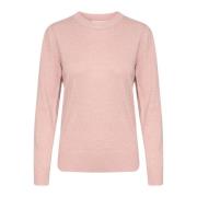 Ash Rose Melange Gebreide Trui Saint Tropez , Pink , Dames