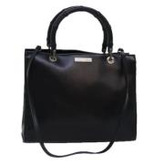 Pre-owned Leather handbags Gucci Vintage , Black , Dames