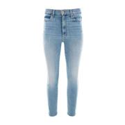 Skinny Straight Leg Enkel Jeans Mother , Blue , Dames