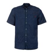 Korte Mouw Denim Overhemd Heren Zomer Liu Jo , Blue , Heren