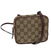 Pre-owned Canvas pouches Gucci Vintage , Beige , Dames