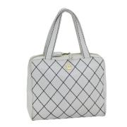 Pre-owned Leather handbags Chanel Vintage , White , Dames