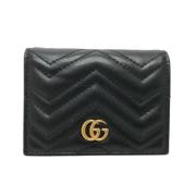 Pre-owned Leather wallets Gucci Vintage , Black , Dames