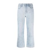 Slouch Cropped Jeans Frame , Blue , Dames