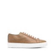 Lage Top Leren Sneakers Doucal's , Brown , Heren