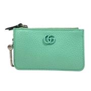 Pre-owned Leather wallets Gucci Vintage , Green , Dames