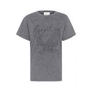 Cool Print Tee Top Medium Grey My Essential Wardrobe , Gray , Dames