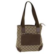 Pre-owned Canvas totes Gucci Vintage , Beige , Dames