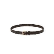 Elegante Leren Riem met Ronde Gesp Part Two , Brown , Dames