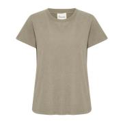 Stijlvolle Katoenen Tee Top My Essential Wardrobe , Gray , Dames